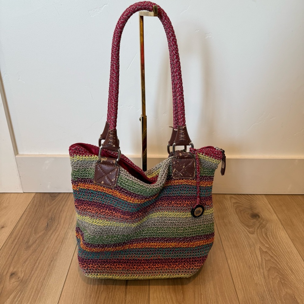 The Sak Colorful Striped Tote Bag Purse - Picture 1 of 12